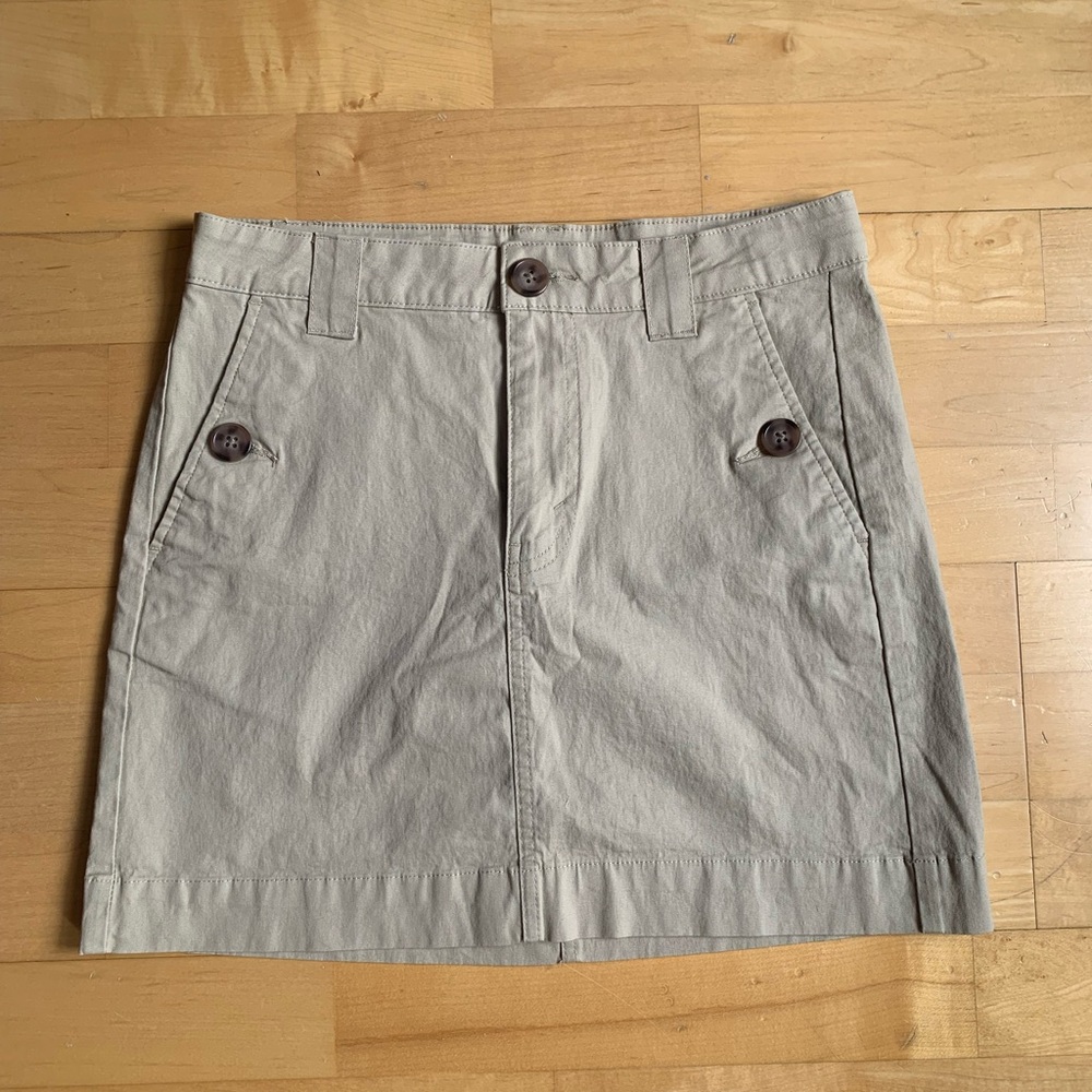 Khaki mini skirt